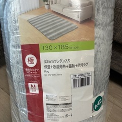 ニトリ　Ｎウォーム　極厚ラグほぼ未使用の画像