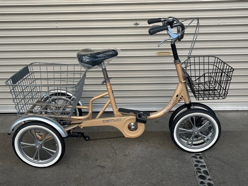 □売切□大人用三輪自転車タイヤ4本新品?ダブルバスケット トライク 