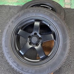 杉並区引取　定価18万円　17インチ4本　5スポーク ホイール付きスタッドレスタイヤの画像