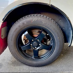 杉並区引取　定価18万円　17インチ4本　5スポーク ホイール付きスタッドレスタイヤの画像