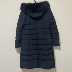 Mystrada フード付きロングダウンジャケット ブラック36の画像