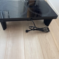 IHクッキングヒーター 2口 IHコンロ 脚付きの画像