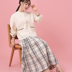 チェックフレアスカートの画像