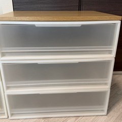 ポリプロピレン収納ケース・引出式・横ワイドの画像