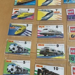 トミカ、プラレールのシールの画像