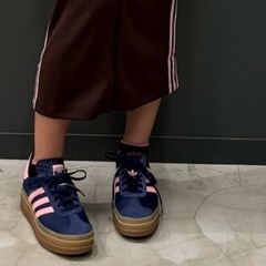 adidas ネイビー ピンク/ガゼル ボールド / Gazelle Boldの画像