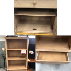 【ジ612】カップボード 食器棚 レンジ台 (ma)の画像