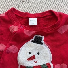 futafuta クリスマス　雪だるま　70 ロンパースの画像