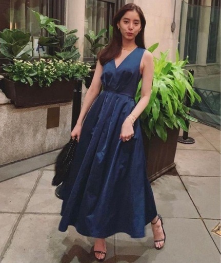 Ameri アメリ Lady Tuck Flare Dress