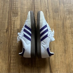 【美品】【adidas】【SAMBA】【28.0】【ホワイト×パープル】の画像