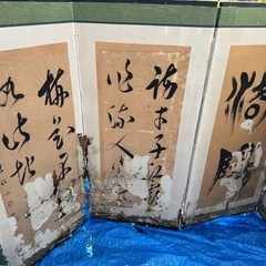詳細不明　屏風　古道具家具骨董家屋古民具置物アンティークの画像