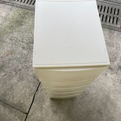 【リユースショップスパークル】5段収納　No.131　ホワイト　衣類収納　収納ケース　チェスト　配送設置可能♪の画像