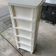 【リユースショップスパークル】5段収納　No.131　ホワイト　衣類収納　収納ケース　チェスト　配送設置可能♪の画像