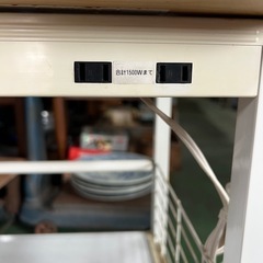 【ホリダソウコ】キッチン棚　コロ付き　電子レンジ台　コンセント付き　天然木　の画像