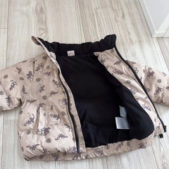 プティマイン　中綿ジャケット 恐竜アウター80cmの画像