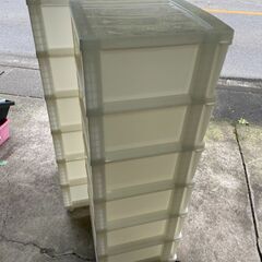 【リユースショップスパークル】6段収納2個セット　No.132　ホワイト　収納ケース　衣類収納　チェスト　配送設置可能♪の画像