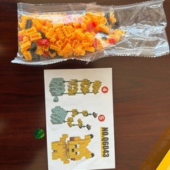 ピカチュウ積み木の画像