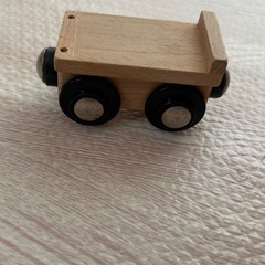 木のきかんしゃレールセット　木の電車　連結電車の画像