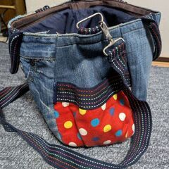 デニムバックの画像