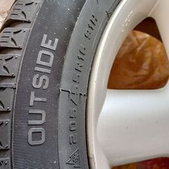 【急ぎ！2025雪降ります。リーフ、エクストレイル等冬アルミタイヤ】205/55/16冬タイヤつきアルミホイール4本After check the Tire could consider how to do it?☺️の画像