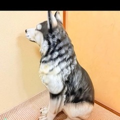 シベリアンハスキー　イタリア陶器の画像