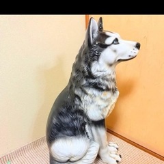 シベリアンハスキー　イタリア陶器の画像