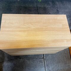 【リユースショップスパークル】ローチェスト　No.135　ニトリ　ELEA 80LC-LBR2　ライトブラウン　衣類収納　タンス　配送設置可能♪の画像