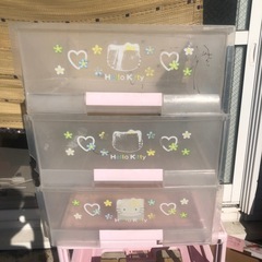 衣装ケース 収納棚 3段 プラスチック製 の画像