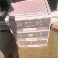 衣装ケース 収納棚 3段 プラスチック製 の画像