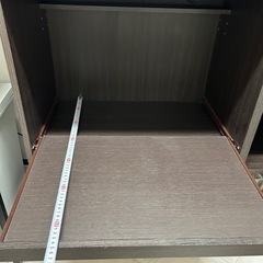 ニトリ　食器棚　キッチン収納　ウォルナット　レンジ台の画像