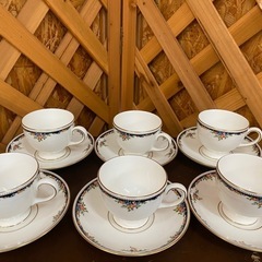 【愛品館 江戸川店】WEDGWOOD 
ウェッジウッド オズボーン カップ＆ソーサー 6客セットID:102-028657-007の画像