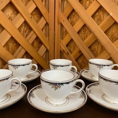 【愛品館 江戸川店】WEDGWOOD 
ウェッジウッド オズボーン カップ＆ソーサー 6客セットID:102-028657-007の画像