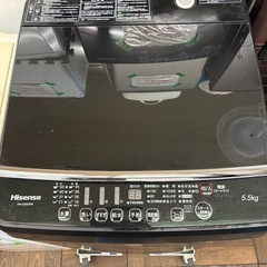 ハイセンス　18年　5.５キロ全自動洗濯機　HW-G55E5KKの画像