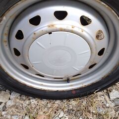 お引取りにお越し頂ける方に無料で差し上げます。　ヨコハマアイスガード155/65R14・鉄ホイール付き・4本セットの画像