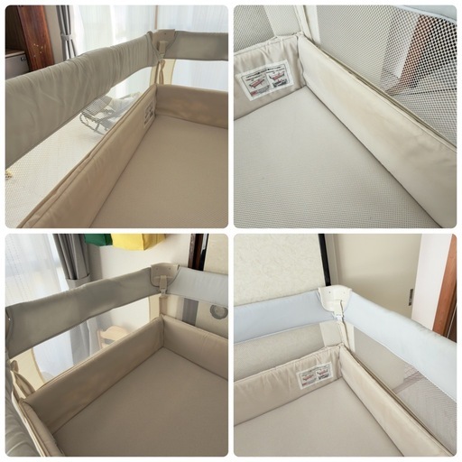 最高 ココネルエアー ホワイトグレー Aprica ベビーベッド アップリカ