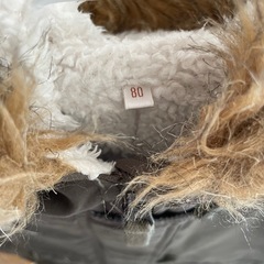 80 もこもこコート　カーキの画像