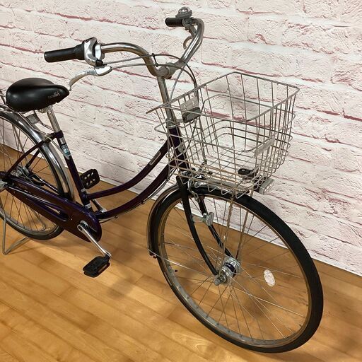 【大人用】整備済中古自転車 ブリヂストン 26型ノルコグ 紫色 <自転車のオオムラ 静岡店>