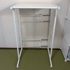 山善 YAMAZENゴミ箱上キッチンラック　ホワイト
の画像