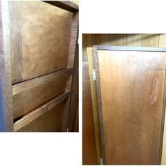 折りたたみ式パーテーション　木製　3連スクリーン　衝立　マガジンラック付き　デザイナーズの画像