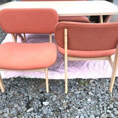 内田工芸 ◆ダイニングセット トール◆ ダイニングテーブル 1600㎜ 椅子2脚 ベンチ ナチュラルの画像