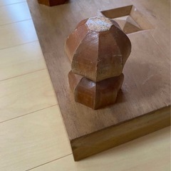 【中古品】将棋盤　木製　足付きの画像