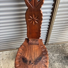 ●アンティーク調 猫チェア●折りたたみ3脚タイプの画像