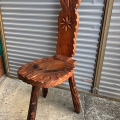 ●アンティーク調 猫チェア●折りたたみ3脚タイプの画像