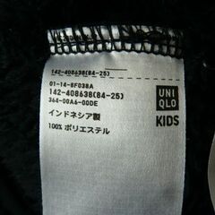 ユニクロキッズフリース　黒　130cmの画像