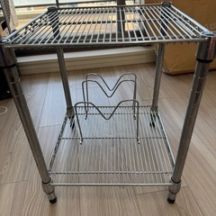 小型ステンレスラック2段 差し上げますの画像