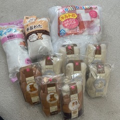 毛糸大量　羊毛フェルト　綿の画像