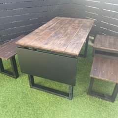 ダイニングテーブルセット　ウォールナットの画像