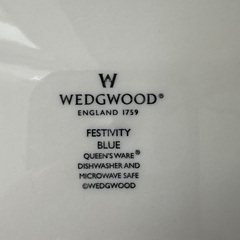 wedgwood フェスティビティプレート2枚セット　ブルー・ピンクの画像