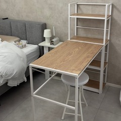 ラシクRASIK パソコンデスク ラック付き2点セットの画像