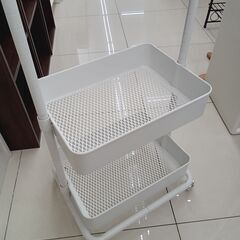 ★リユースのサカイ日立店★HJ8286  キャスター付きハンガーラック ホワイト H160×D37×W45 クリーニング済み の画像